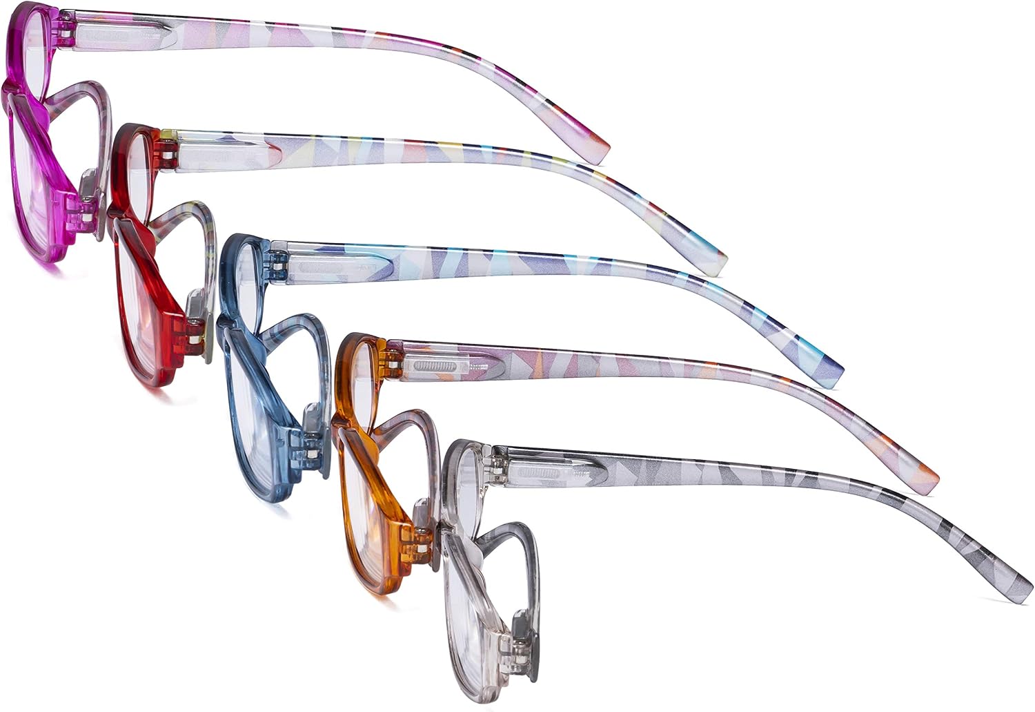 Eyekepper 5 Pack Ladies Reading Glasses with Pattern Arms - Design Readers for Women Reading +2.00, 5 works Mix - Image 4