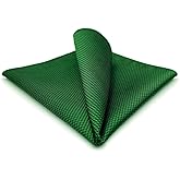 S&W SHLAX&WING Mens Pocket Square Solid Color Plain Blue Red Grey Large for Suit