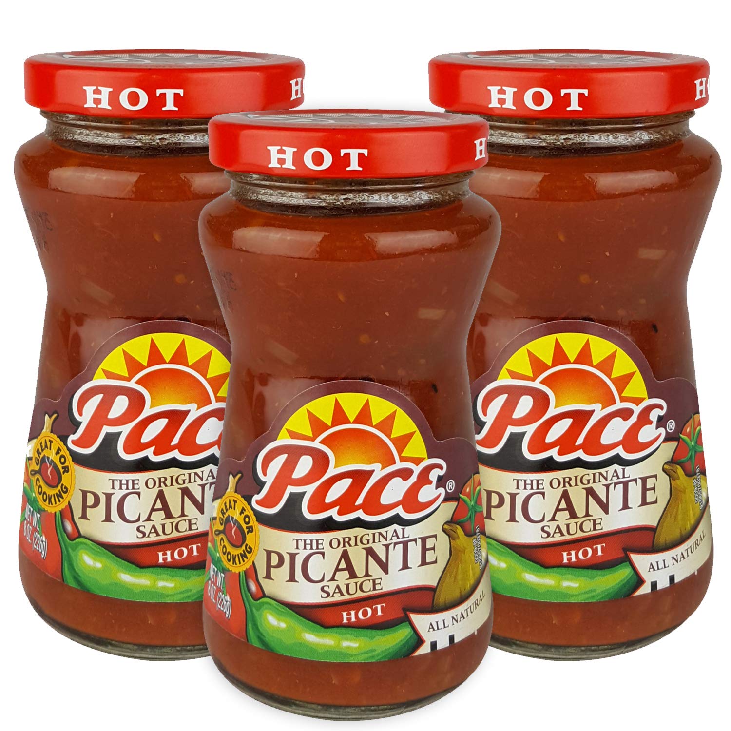 Pace The Original Picante Hot Sauce, 8 oz Jar ( 3 Pack