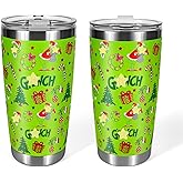 BAISHIDA 20 oz Christmas Tumbler with Straw, Stainless Steel Tumbler for Christmas Gift Coffee Cup Travel Cup