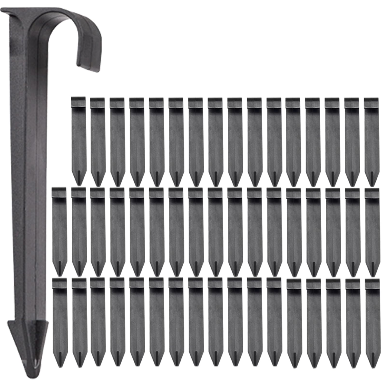 JVHLOV Pack of 50 Garden Hose Anchor Ground Spike Mounting Anchor, Ground Anchor, for Drip Hose Pearl Hose Plug-in Fork, for Drip Irrigation Line (50)