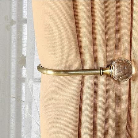 Phoewon Curtain Holdbacks Acrylic Crystal Ball Curtain Tie Backs U