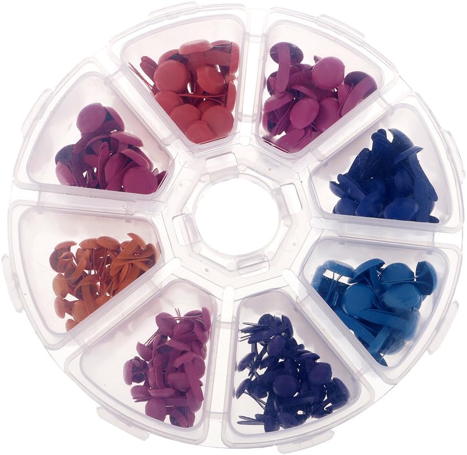 UOSIWYA 600-tlg. Musterbeutelklammern - 8mm Mini Brads Gold & Silber | Für Scrapbooking & Basteln