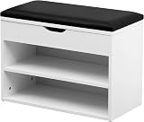 AVC Designs 60cm White Wooden Shoe Bench Storage Cabinet Organiser Seating view 2