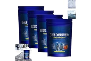 4 Pack Ice Melt, 100g Snow Melting Agent, Garden Ice Removal Solution, Outdoor Deicer Solution, for Driveway Garage Concrete 