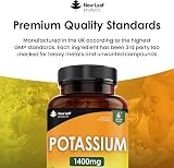 New Leaf Potassium Supplements 1400mg High Strength 360 Tablets Vegan view 5
