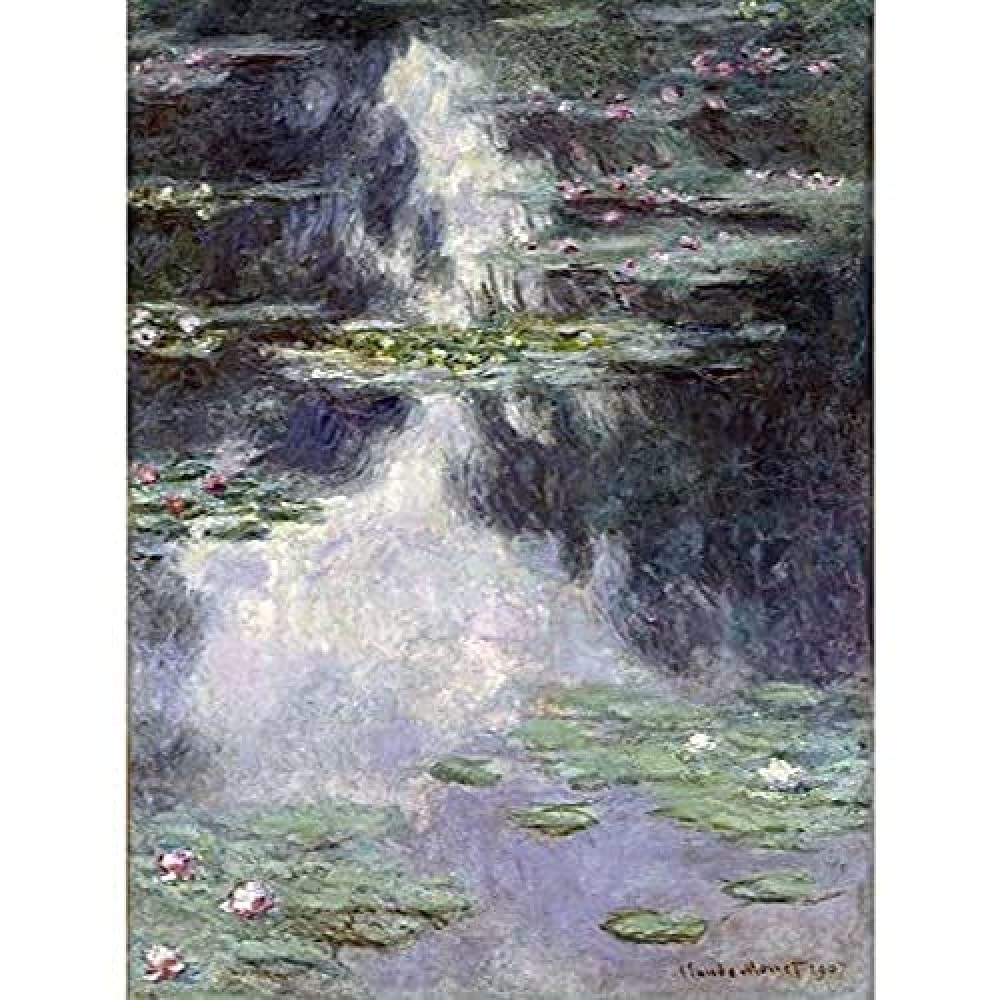 Claude Monet Pond With Water Lilies Art Print Canvas Premium Wall Decor Poster Mural