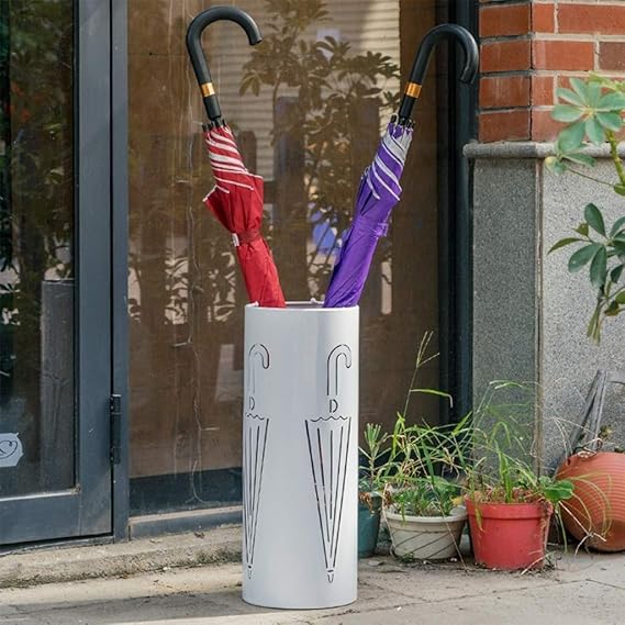 Umbrella Stand Indoor Umbrella Bucket Metal Home Waterproof Carved