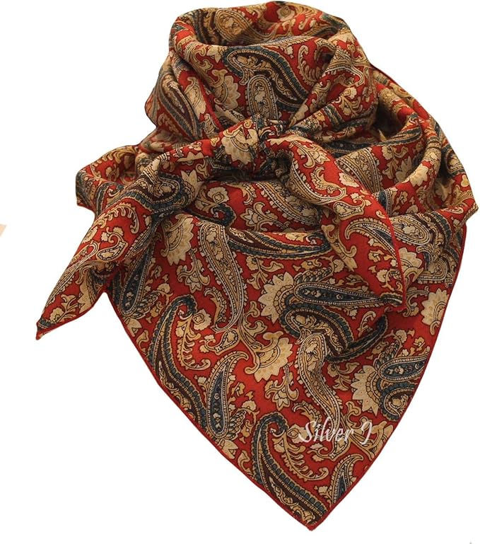 Wild Rag Paisley Silk Red and Gold at Amazon Men’s Clothing store
