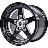 SSR Star Wheel [Size: 15" x 10"] Gloss Black | Bolt Pattern: 5 x 4.50 in, Back Spacing: 6.50 in, Offset: 25 mm, Center Bore: 3.27 in, Load Rating: 2100 lbs
