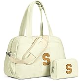 Vogewood Birthday Presents for Women-Duffle Bag for Travel, Travel Bags，Bridal Shower Gifts-Initial Overnight Bag with Wet Pocket，Lightweight Weekender Bags Personalized Gym Tote with Makeup Pouch