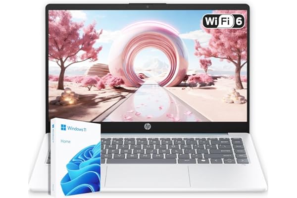 HP 14" Moonlight Blue Laptop with Office 365, AMD CPU, 4GB DDR5 RAM, 1.1TB Storage (128GB SSD and 1TB OneDrive), HD Display, Windows 11, Energy-Efficient & Quiet Performance