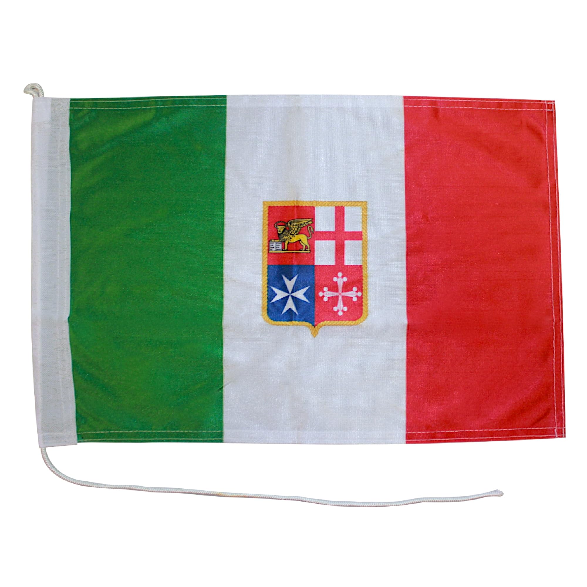GUSTO Italy Civil Navy Flag 30 x 45 cm with 115 g Nautical Fabric for Boat Sea Beach Weather Resistant and Flaging Fabric (30 x 45 - Civil Navy)