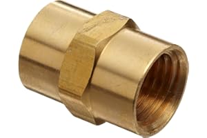 Anderson Metals - 56103-04 Brass Pipe Fitting, Coupling, 1/4" x 1/4" Female Pipe