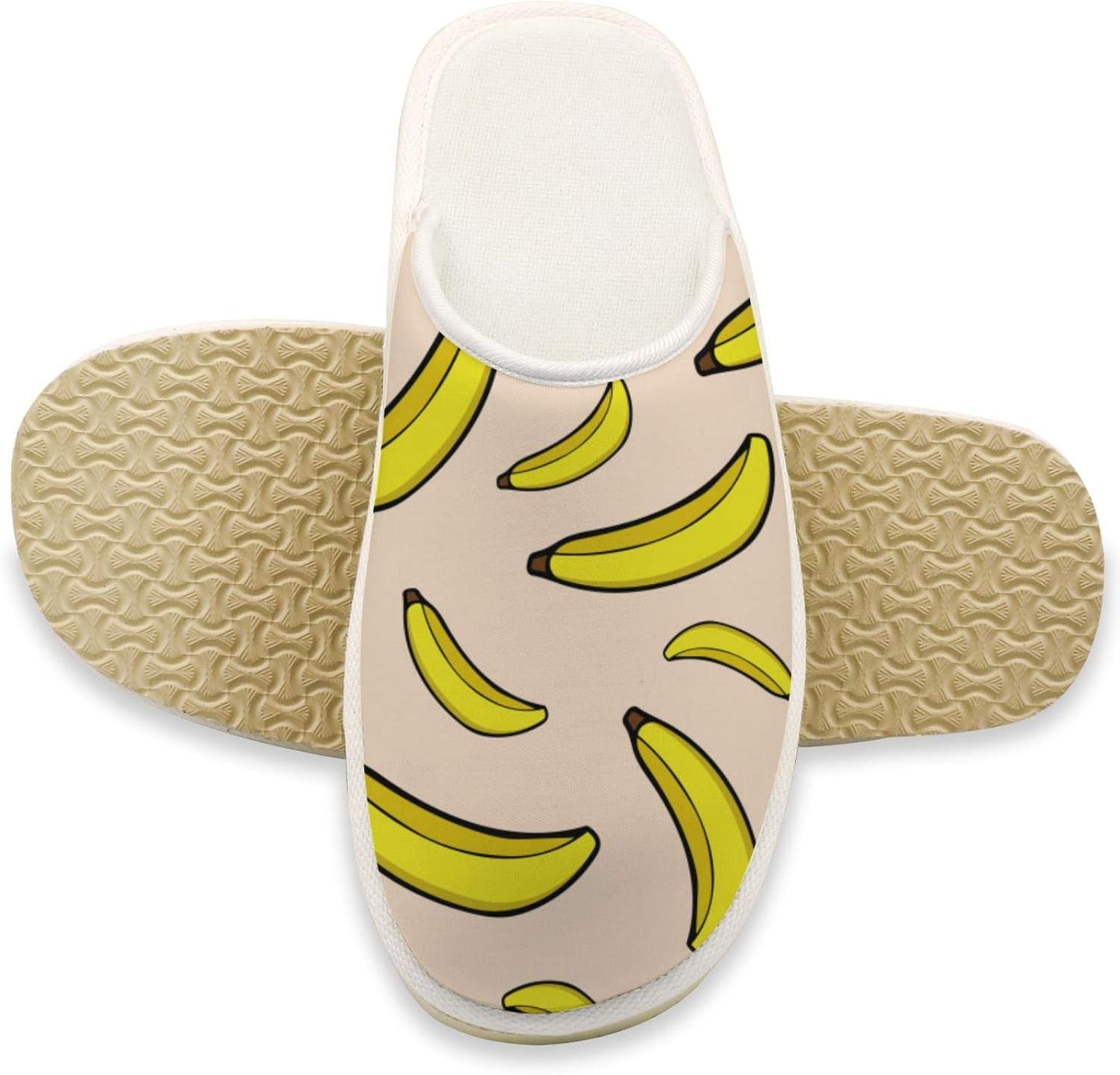 House Slippers banana pattern Memory Foam Indoor Home