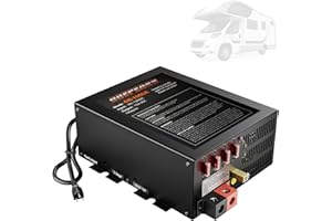 SDANBOM PM4 100 Amp RV Power Converter - Power Converter with Built-in 4 Stage Smart Battery Charger - Multiple Capacities 100A 110V AC to 12V DC 100 Amp Battery Charger RV Power Converter Replacement