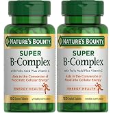 Nature's Bounty Super B Complex with Vitamin C &amp; Folic Acid, Immune &amp; Energy Support, 150 Tablets - Pack of 2