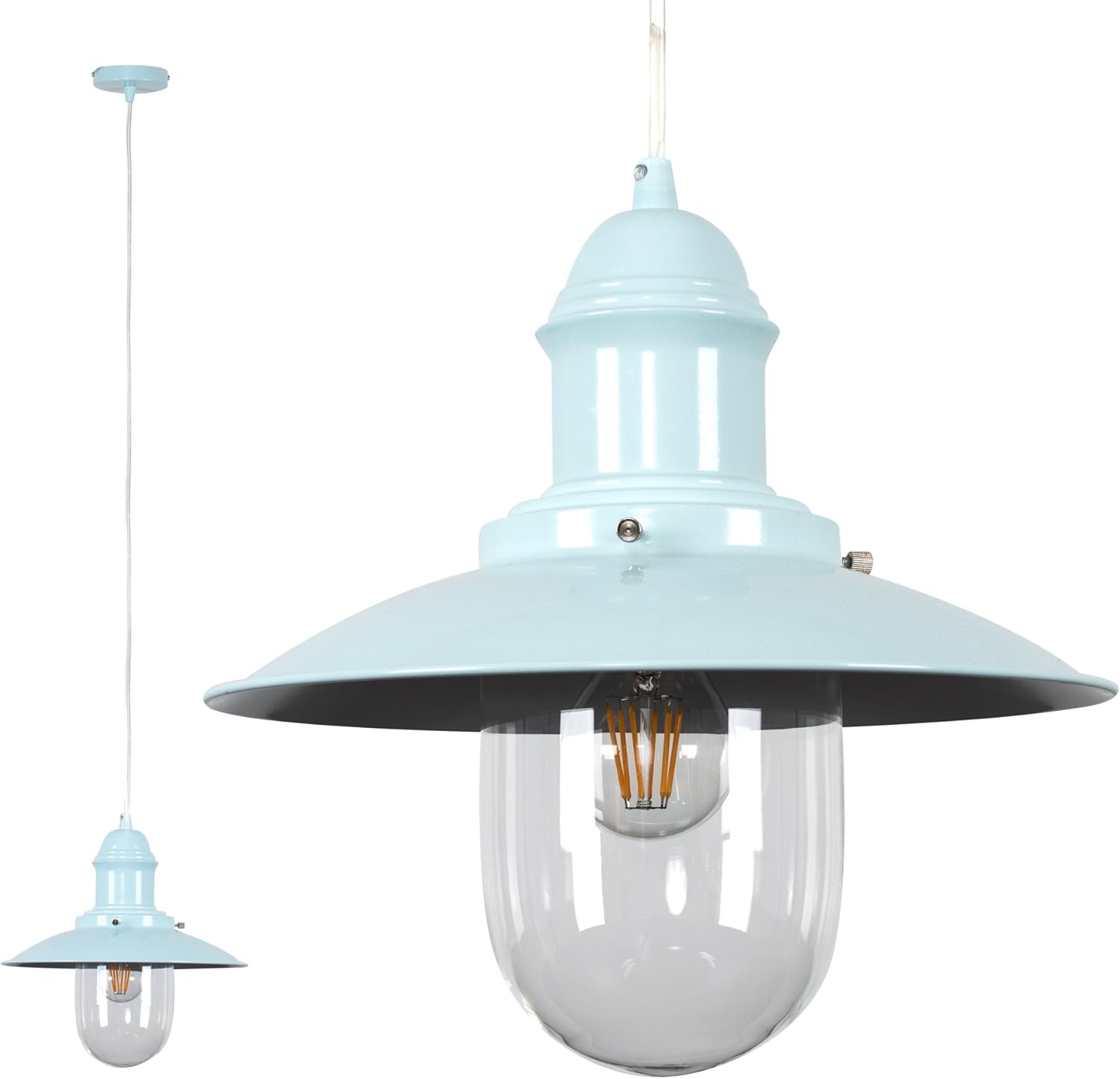 duck egg blue ceiling pendant