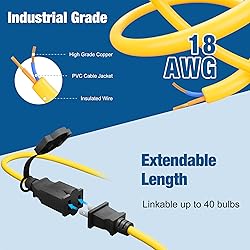 G GJIA 50FT Construction String Lights, IP65
