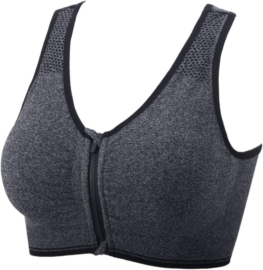 YEYELE Medium Support and Removable Pad Tank Top Racerback Post Surgery Sports Bras for Women