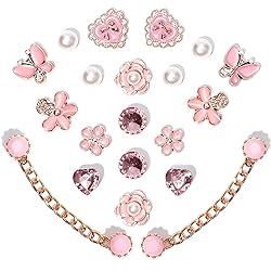 Ziigole 20Pcs Bling Shoe Charms for Clog Sandals