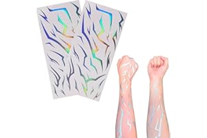 Vagilelf 50 Pieces K-Style Demon Mark Tattoos for Theme Party Decorations, 2 Sheets Dark Concept Makeup Stickers, Mystic Hunter Symbols for Anime Cosplay, K-Pop Stage Look, Party Accessories