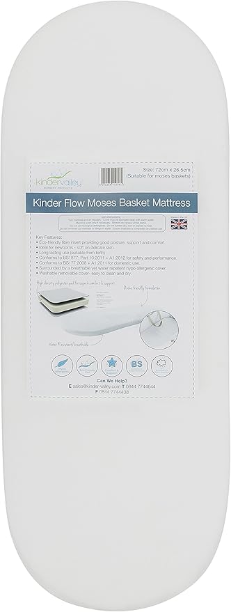 moses basket mattress 720mm x 265mm