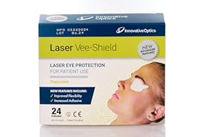 Innovative Optics Laser Vee Shields - Disposable Vee-Shields (24 Pair per Box) | Easy to Apply, Pressure Sensitive | Universa