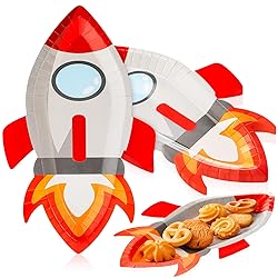 meekoo 24 Pcs Astronaut Rocket Shaped Party Paper