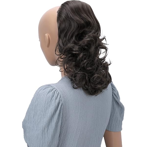 26" Long Clip-In Synthetic Hair Extension Ponytail - Curly/Wavy, Heat Resistant, Multiple Colors