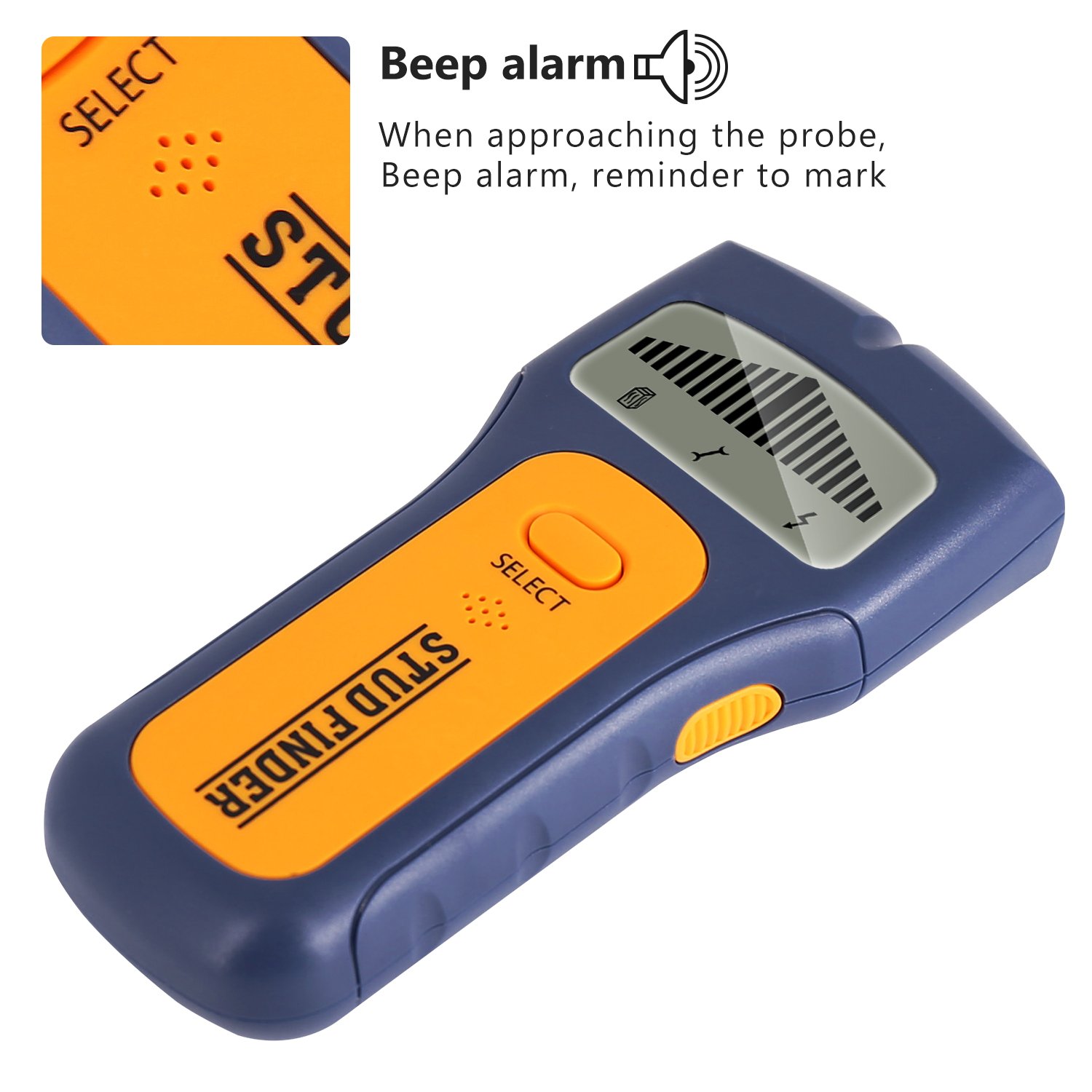 Electric Stud Finder, Multi Scanning Wall Sensor With Sound Warning For