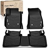 YHTAUTO Floor Mats Compatible with Cadillac XT4 2019-2025, TPE Floor Liners All-Weather Protection Custom Fit, 1st & 2nd Row, Set of 3