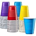 Comfy Package [50 Count] 9 oz. Disposable Party Plastic Cups - Assorted Colors Drinking Cups