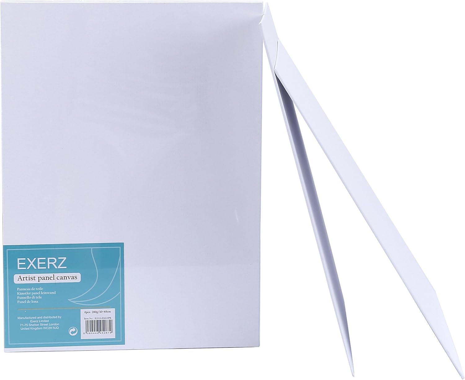 Exerz Artist Canvas Panel/Board 6 Pack / 40 x 30 cm 280GSM/ Pre