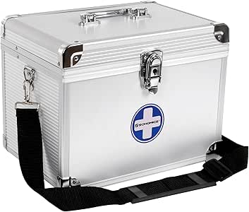 SONGMICS Botiquín de 2 Niveles, Depósito de Medicamentos, Marco de