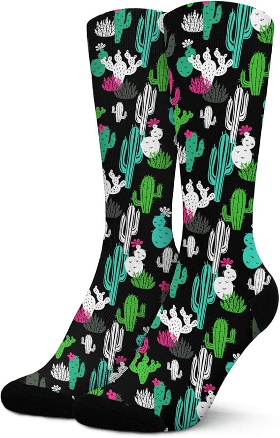 Colored Cactus Plant Sock, Novel and Interesting Socks