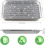 BURNTOP 30 Pack Disposable Aluminum Barbecue Trays 34 x 23 x 2.8 cm view 4