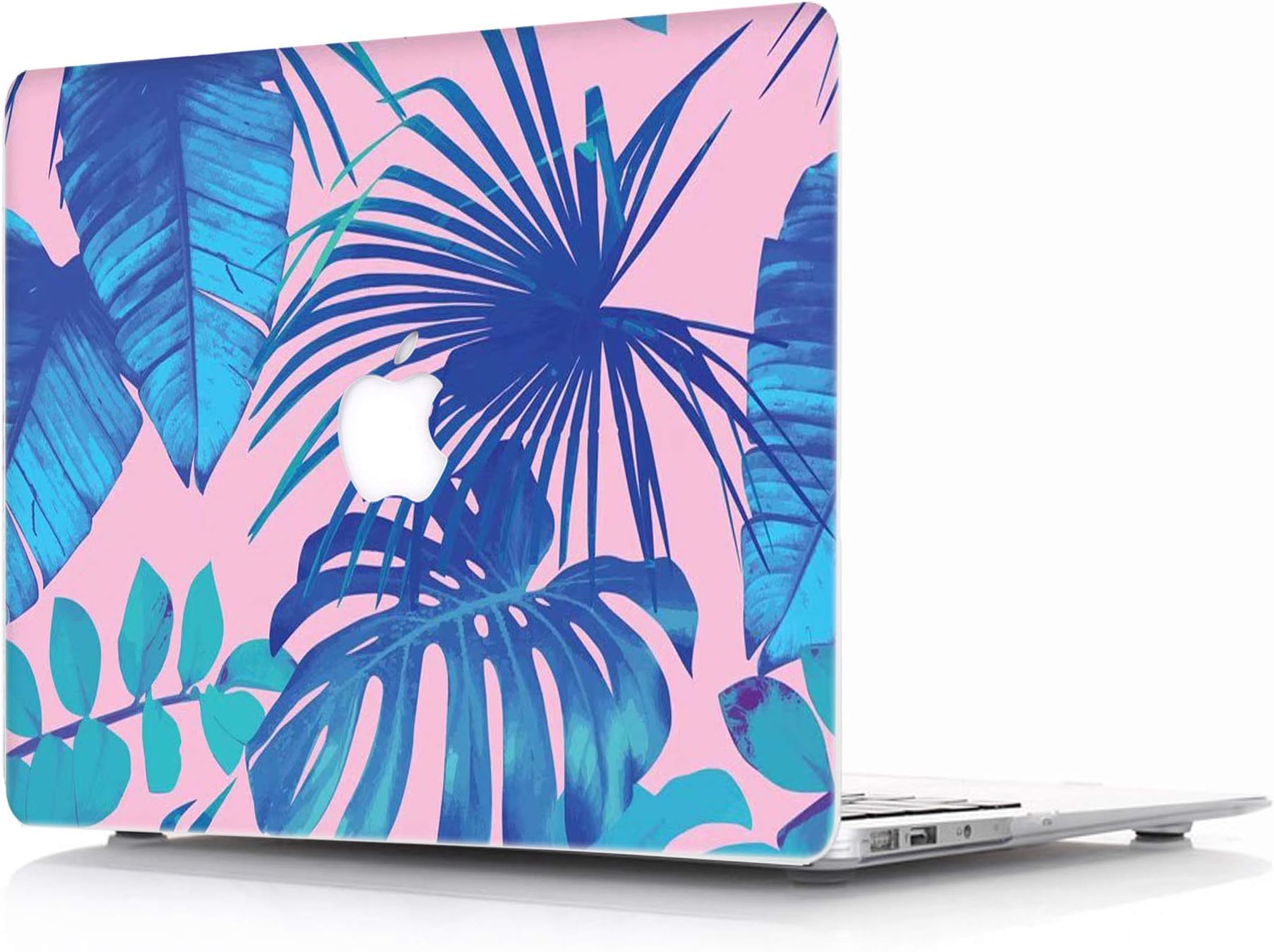 MacBook Air 13 Case Model: A1369/A1466 - L2W Protective Hard Case, Soft Touch Plastic Rubber Coated Shell Cover For Macbook Air 13 - Tropical Palms Leaves 07