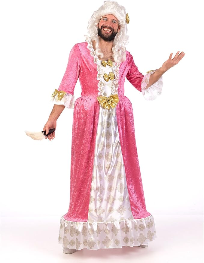 Elbenwald Dame Di Compagnia Pazza Lady Rococo Costume Di Festa Fun Per Uomini Perfetto Per Un Funerale Di Vita Di Ragazzo 1 Pezzo Vestito Bianco L Amazon It Abbigliamento