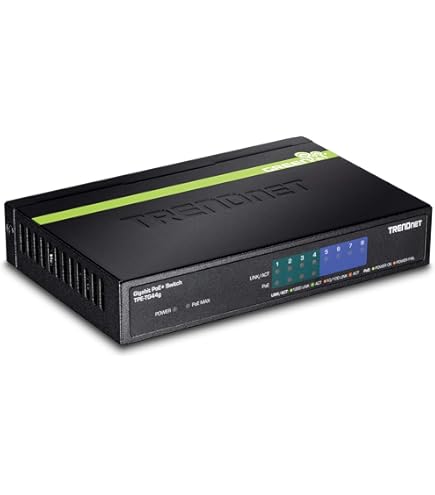 TRENDnet 5-Port Unmanaged Gigabit PoE+ Switch, 4 x Gigabit PoE+, 1