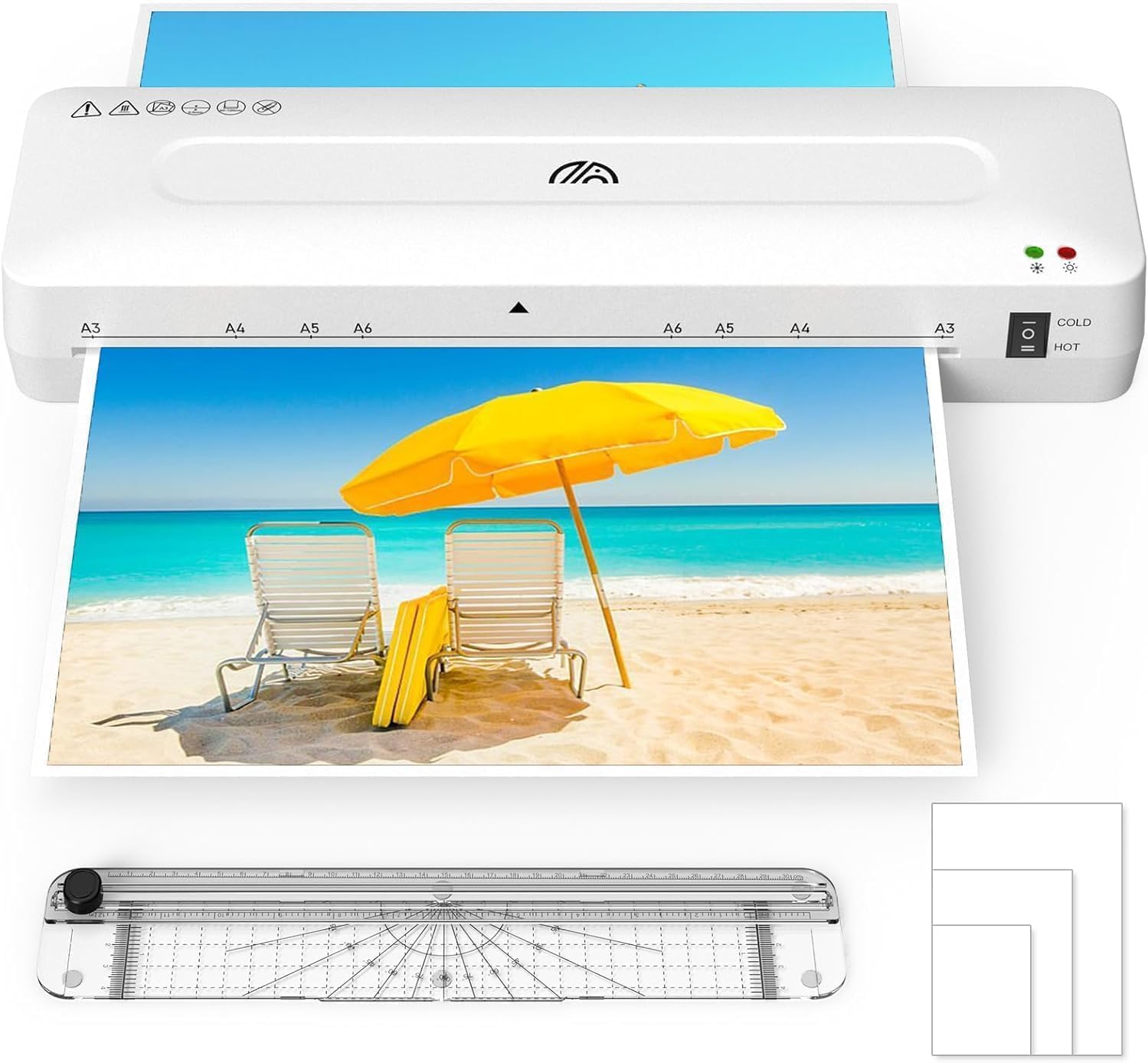 Photo 1 of Crenova 13 Inch A3 Laminator Machine,Hot and Cold Settings,with Laminating Sheets Pouches,Paper Trimmer, for Home Office School
