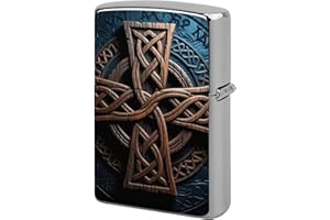 Mysterious Cross Printed Lighter Case No Inner Core Metal Lighter Shell/for Regular Lighters