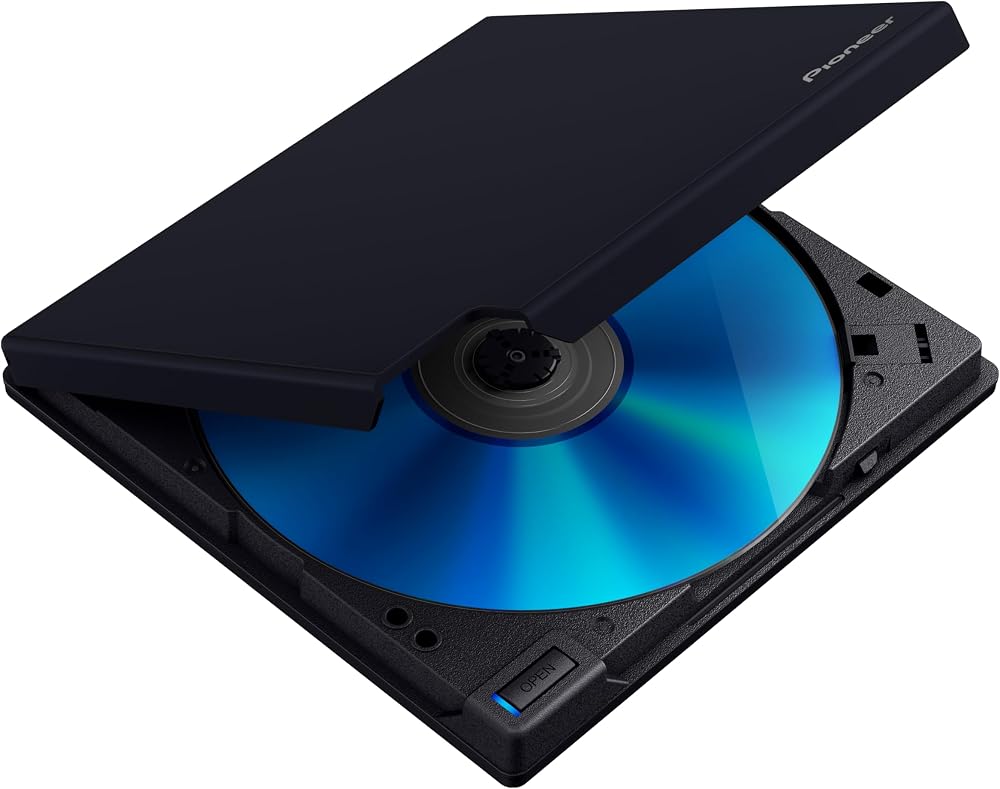 Pioneer BDR-XD08EMB-S External Blu-ray Drive USB 3.2 Type-C Slim Portable