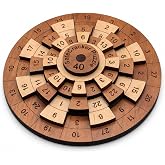 Creative Crafthouse Safecracker 40 Brain Teaser Puzzle for Adults, USA Made | Four rotating wooden rings, align all 16 columns to one shared sum. A palm size number challenge for the desk or office