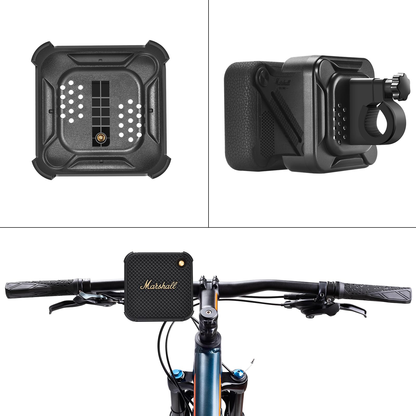 Hzycwgone Bike Mount for Marshall Willen Portable Bluetooth Speaker,Bicycle Handlebar Bracket Mount Adapter Holder Compatible with Marshall Willen(Black)