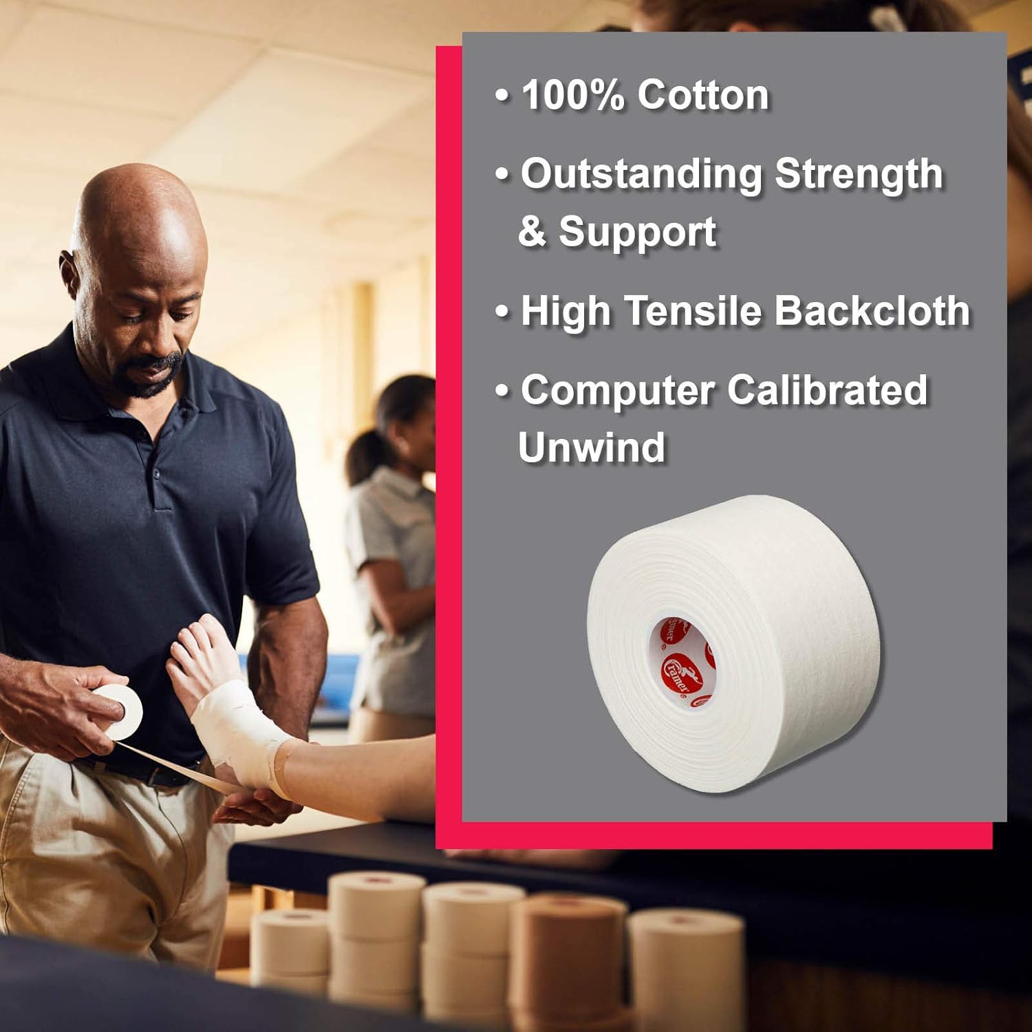 Cramer Team Color Athletic Tape, Easy Tear Tape for Ankle, Wrist, & Injury Taping, Protect & Prevent Injuries, Promote Healing, Athletic Training Supplies, 1.5" X 10 Yard Roll: Industrial & Scientific