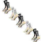 Men's Soccer Socks - Non Skid Anti Slip Socks for Football Basketball Hockey Rugby Sports 5 Pair