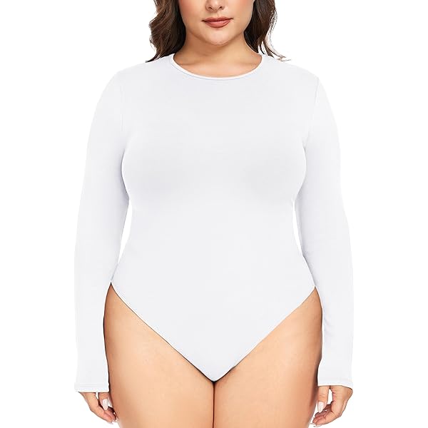 OPOIPIN Leotardo De Algodón De Manga Corta Con Cuello Alto Falso Para Mujer, Ajustado, Camiseta Básica, Rojo -, Pequeña