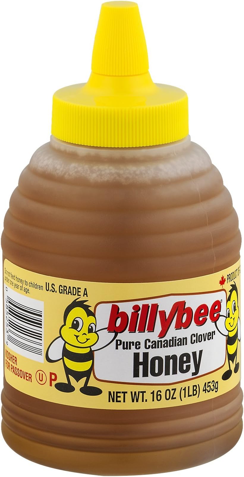 Billybee Pure Canadian Clover Honey 16 OZ (Pack of 12)