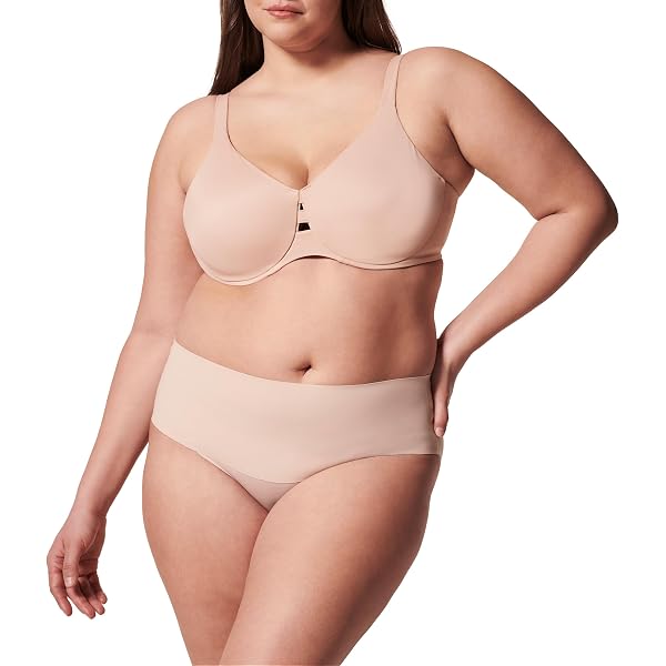 NEW Spanx BRA-LLELUJAH Illusion Lace Full Coverage Bra Café Vintage